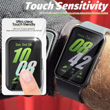 (3 Pack) Orzero Watch Screen Protector Compatible for Samsung Galaxy Fit3, PMMA and PC (Not Tempered Glass) Ultra Thin HD Full Coverage Anti-Scratch