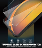 NEWZEROL Matte Hülle + 2 Stück Displayschutz Kompatibel für Samsung Galaxy Xcover 7, Kratzfest 9 Härtegrad Hochauflösend Hartglas, Weiche Matte Hülle - Schwarz