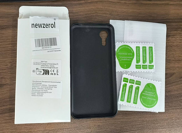 NEWZEROL Matte Hülle + 2 Stück Displayschutz Kompatibel für Samsung Galaxy Xcover 7, Kratzfest 9 Härtegrad Hochauflösend Hartglas, Weiche Matte Hülle - Schwarz