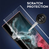 [3-Pack] Orzero for Sumsung Galaxy S22 Ultra Soft TPU Protector with UV Light and Alignment Frame, Full Coverage High Definition Bubble-Free