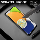 (4 Pack) Orzero Compatible for Samsung Galaxy A03, Samsung Galaxy A03s Screen Protector, Tempered Glass 2.5D Arc Edges 9 Hardness HD Bubble-Free (Lifetime Replacement)