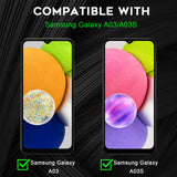 (4 Pack) Orzero Compatible for Samsung Galaxy A03, Samsung Galaxy A03s Screen Protector, Tempered Glass 2.5D Arc Edges 9 Hardness HD Bubble-Free (Lifetime Replacement)