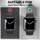 (2 Pack) Orzero Compatible for Apple Watch Series 7 45mm Case, Rhinestone Bling Frame Full Sides Protective Cover Scratch Resistant Shock Absorbing Ultra Slim - Gold