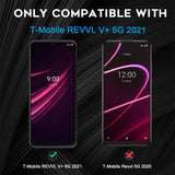 (3 Pack) Orzero Compatible for T-Mobile REVVL V+ 5G (T-Mobile REVVL V Plus 5G) Tempered Glass Screen Protector, 9 Hardness HD (Lifetime Replacement)