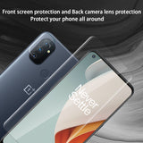 Orzero Compatible for OnePlus Nord N100 Phone 3 Pack Tempered Glass Screen Protector+ 2 Pack Flexible Glass Camera Lens Protector, HD Bubble-Free (Lifetime Replacement)