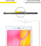 (2 Pack) Orzero Compatible For Samsung Galaxy Tab A 8.0 2019 SM-T295, T290 Tempered Glass Screen Protector, 9 Hardness HD Anti-Scratch Full-Coverage (2.5D Arc Edges) (Lifetime Replacement)
