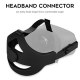 NEWZEROL 1 Set Headband with 2 Head Cushion Compatible for Meta Quest, Oculus Quest. Exchangeable Adjustable Protective Strap - Black
