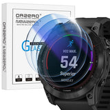 (3 Pack) Orzero Compatible for Garmin Fenix 7X 51mm (Not for Fenix 7, Fenix 7S) Smartwatch Screen Protector, Tempered Glass 2.5D Arc Edges 9 Hardness HD Bubble-Free (Lifetime Replacement)