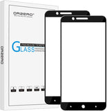 (2 Pack) Orzero Compatible for ZTE Blade Z Max, Z982, Zmax Pro 2, ZTE Sequoia Blade Tempered Glass Screen Protector, (Full Coverage) 2.5D Arc Edges 9 Hardness HD (Lifetime Replacement)-Black