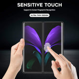 (2 Sets) NEWZEROL 2 Pack Soft Front Screen Protector and 2 Pack Inside Screen Protector Compatible for Samsung Galaxy Z Fold2 5G, High Definition Anti-Scratch Bubble-Free