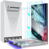 [3-Pack] Orzero for Sumsung Galaxy S22 Ultra Soft TPU Protector with UV Light and Alignment Frame, Full Coverage High Definition Bubble-Free