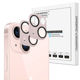 (2 Pack) Orzero Premium Camera Lens Protector Compatible for iPhone 13 Mini, iPhone 13, Metal and Flexible Glass HD Anti-Scratch Full Coverage Bubble-Free (Lifetime Replacement) - Black