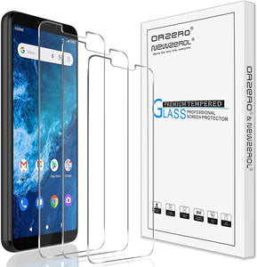 (3 Pack) Orzero Compatible for Cricket Icon 2 Tempered Glass Screen Protector, 9 Hardness HD (Lifetime Replacement)