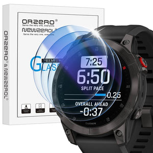 (3 Pack) Orzero Compatible for Garmin Epix Gen 2 Smartwatch Screen Protector, Tempered Glass 2.5D Arc Edges 9 Hardness HD Bubble-Free (Lifetime Replacement)