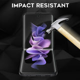 (Upgraded Version) NEWZEROL 2 Sets Compatible for Samsung Galaxy Z Flip 3 5G Soft TPU Screen Protector, Premium Quality Edge to Edge (Full Coverage) High Definition Bubble-Free (Lifetime Replacement)