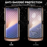 (2SET 8PCS) Orzero Soft Screen Protector and Back Protector Compatible for Motorola Razr 5G, High Definition Anti-Scratch Bubble-Free (Lifetime Replacement)